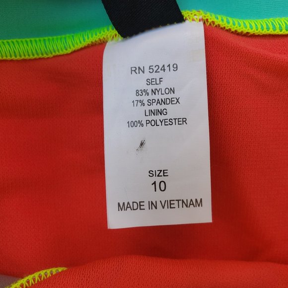 NWT Allen Schwartz Neon Orange Purple Leopard Print Bikini Bottoms - Picture 6 of 11